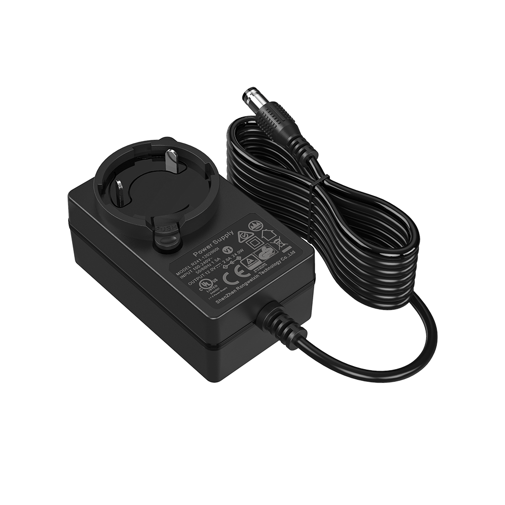 12v 2a 24w Interchangeable Plug Power Adapter
